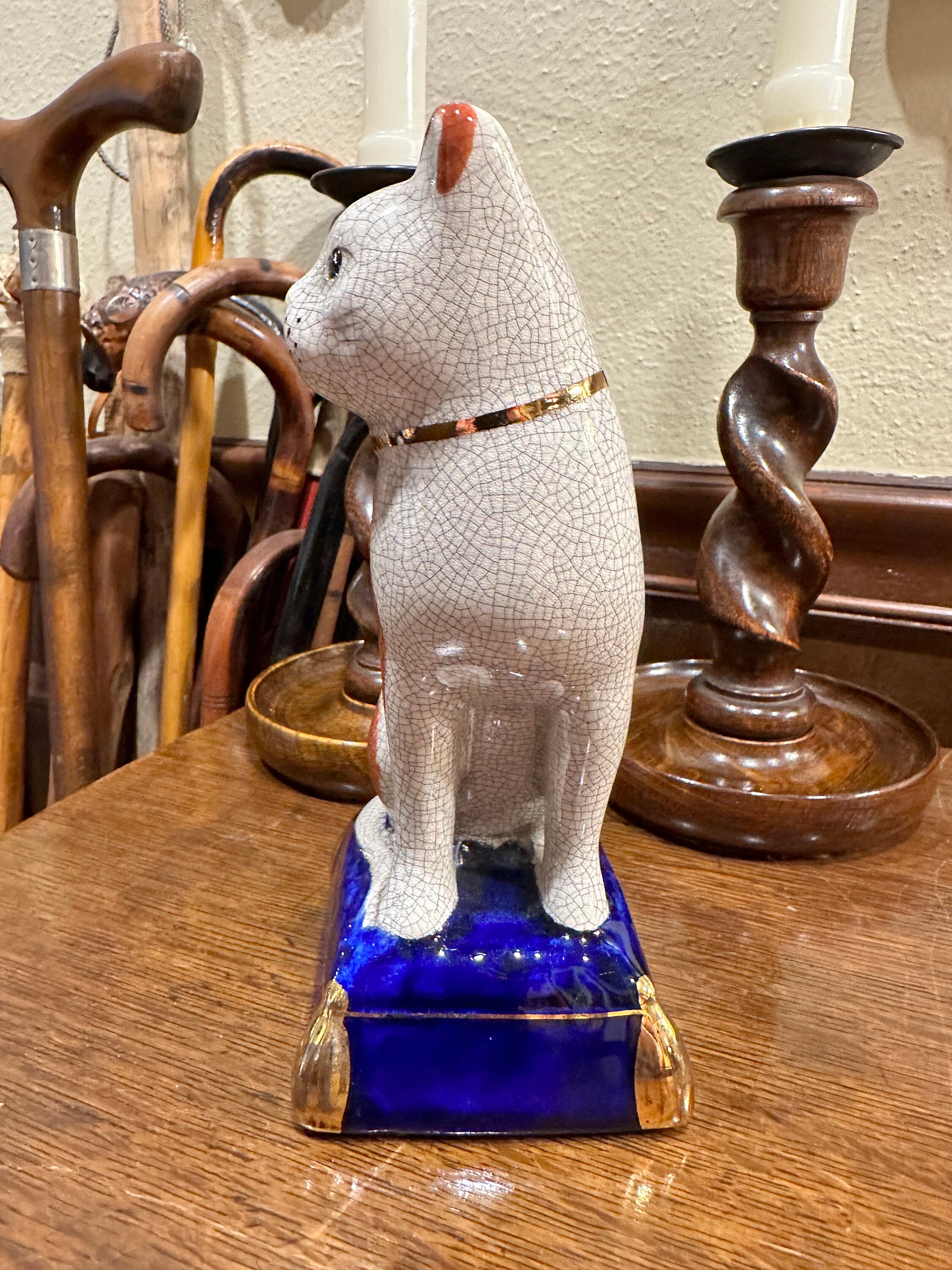Fitz and Floyd Porcelain Cat Figure - Etsy