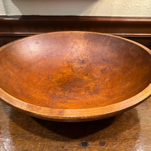 Wood dough bowl