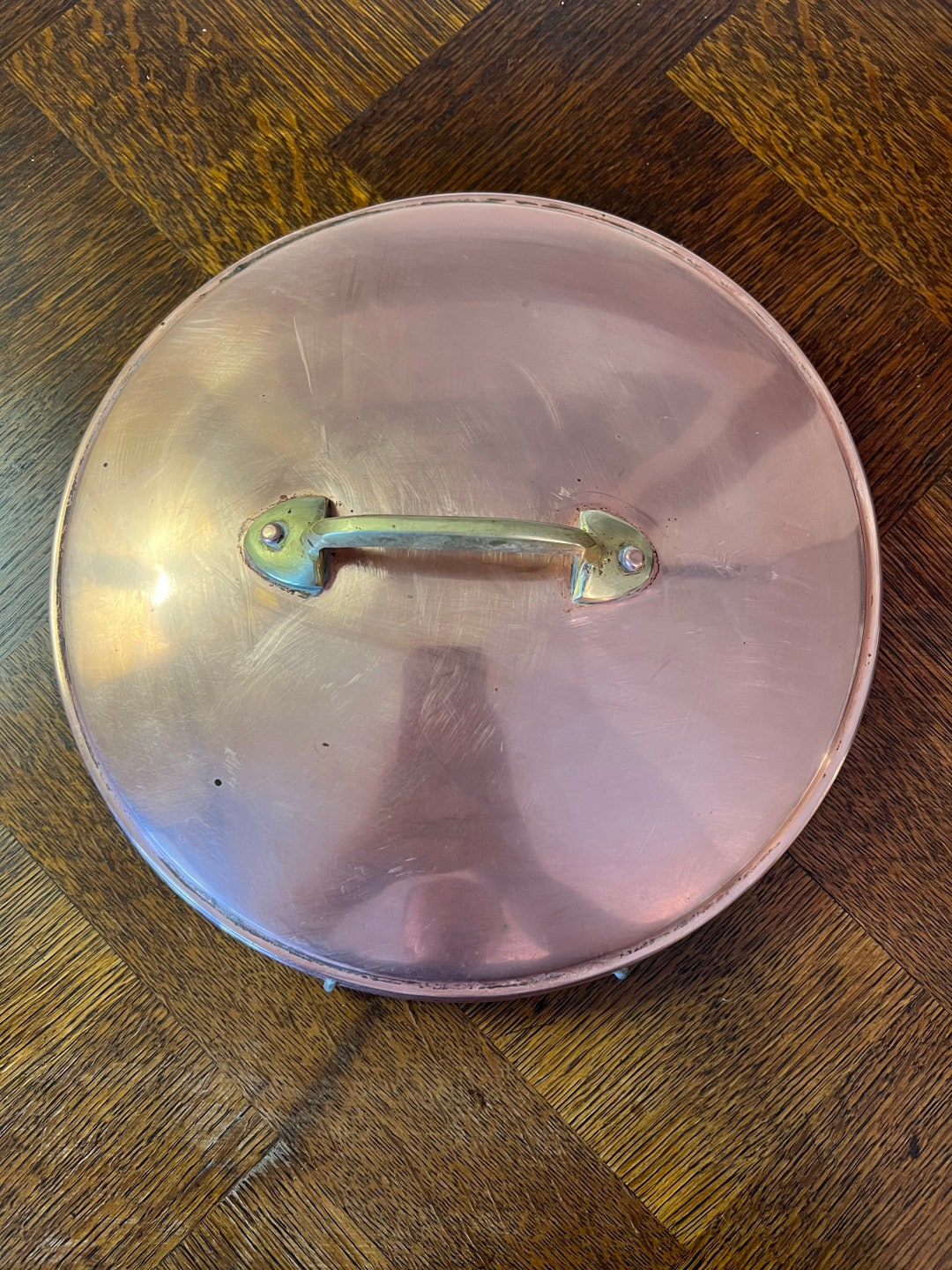 Antique Copper Saucepan Lid Etsy