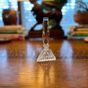 Hand Cut Czech Republic Perfume Dresser Bottle / Stopper