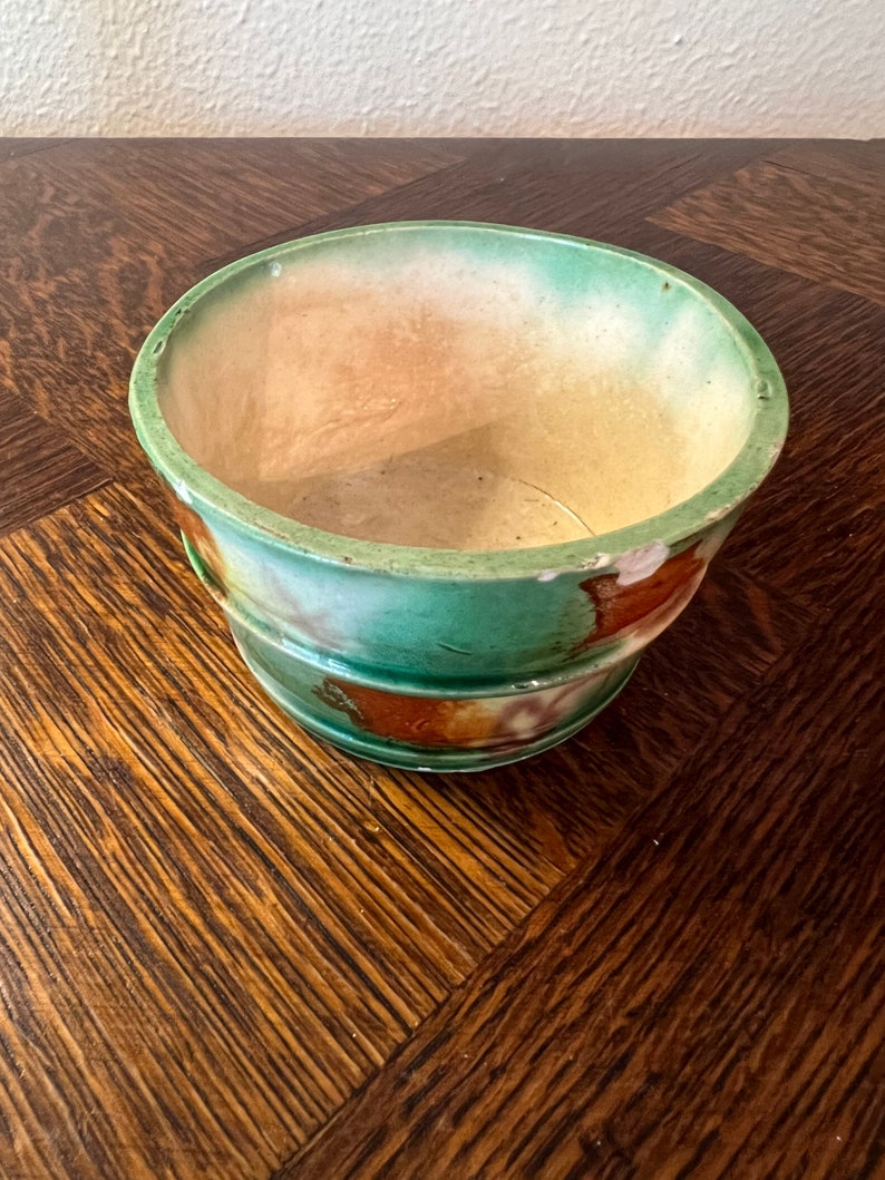 Antique Whieldon Majolica shops custard cup