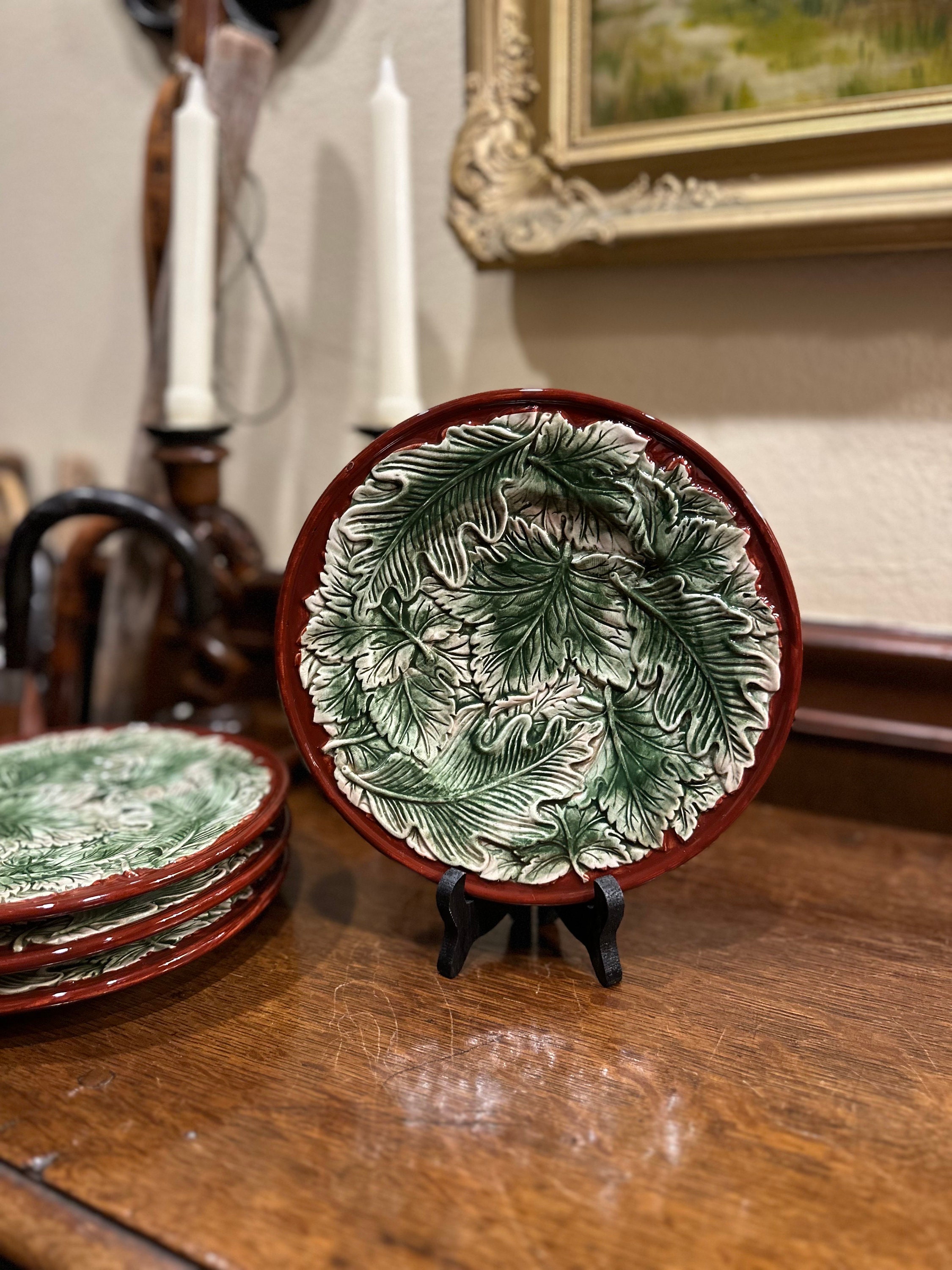Vintage Leaf Plate - Etsy