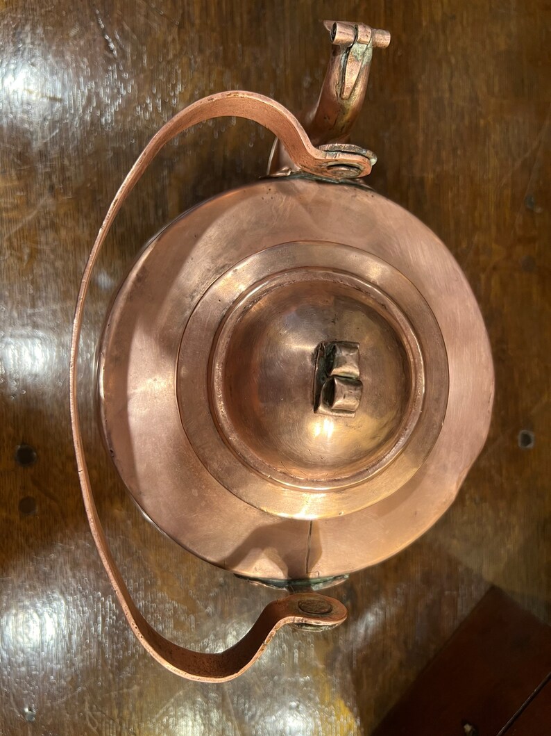 Antique Copper Gooseneck Kettle Etsy