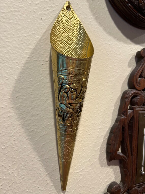 Vintage Brass Like Match Stick Holder Etsy