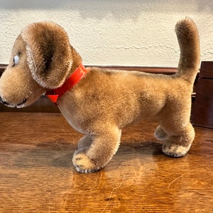 Steiff - シュタイフ★Bazi Dachshund (立ちポーズ)★ダックスフントのバジー Steiff Bazi Dachshund 1950s Dog Mohair Plush 14cm 5.5in