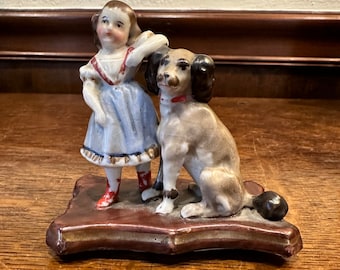 Staffordshire style girl and dog match striker