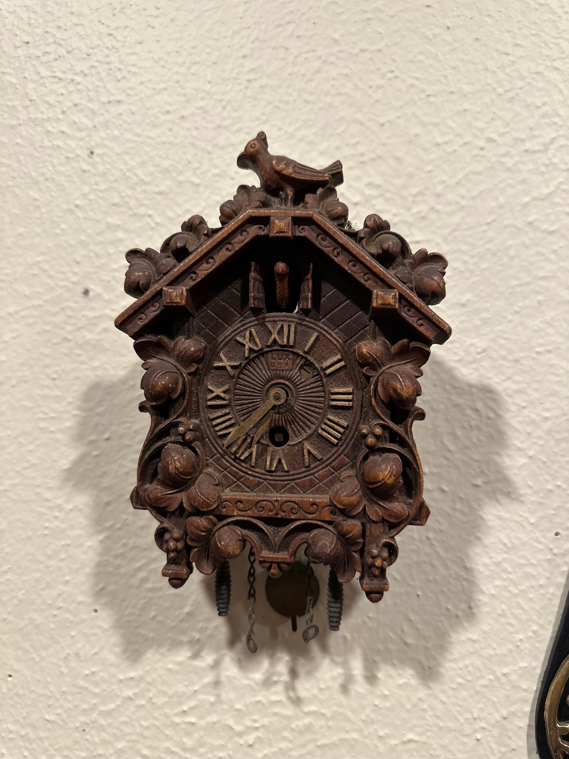 Vintage Lux Cuckoo Clock Etsy