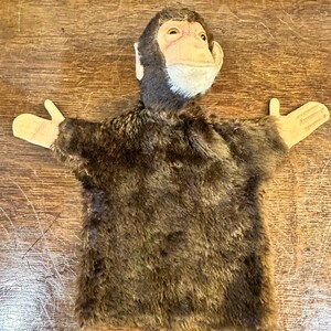 Vintage Steiff Chimp Jocko puppet Glass Eyes Plush German Vintage Stuffed Toy