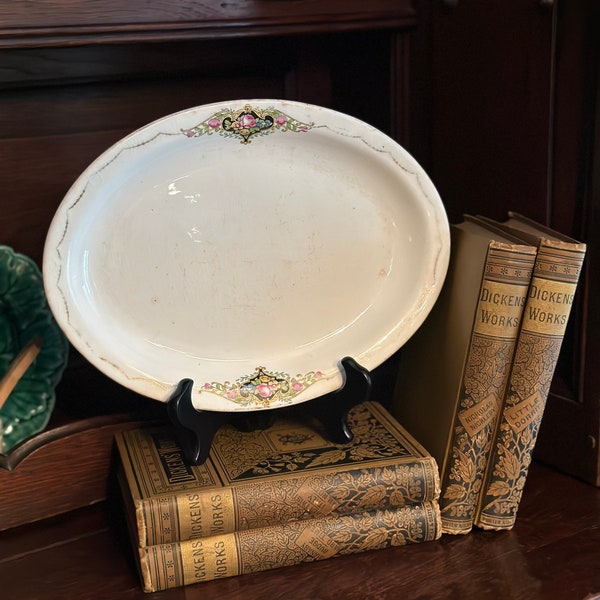 Antique Ironstone Platter Etsy