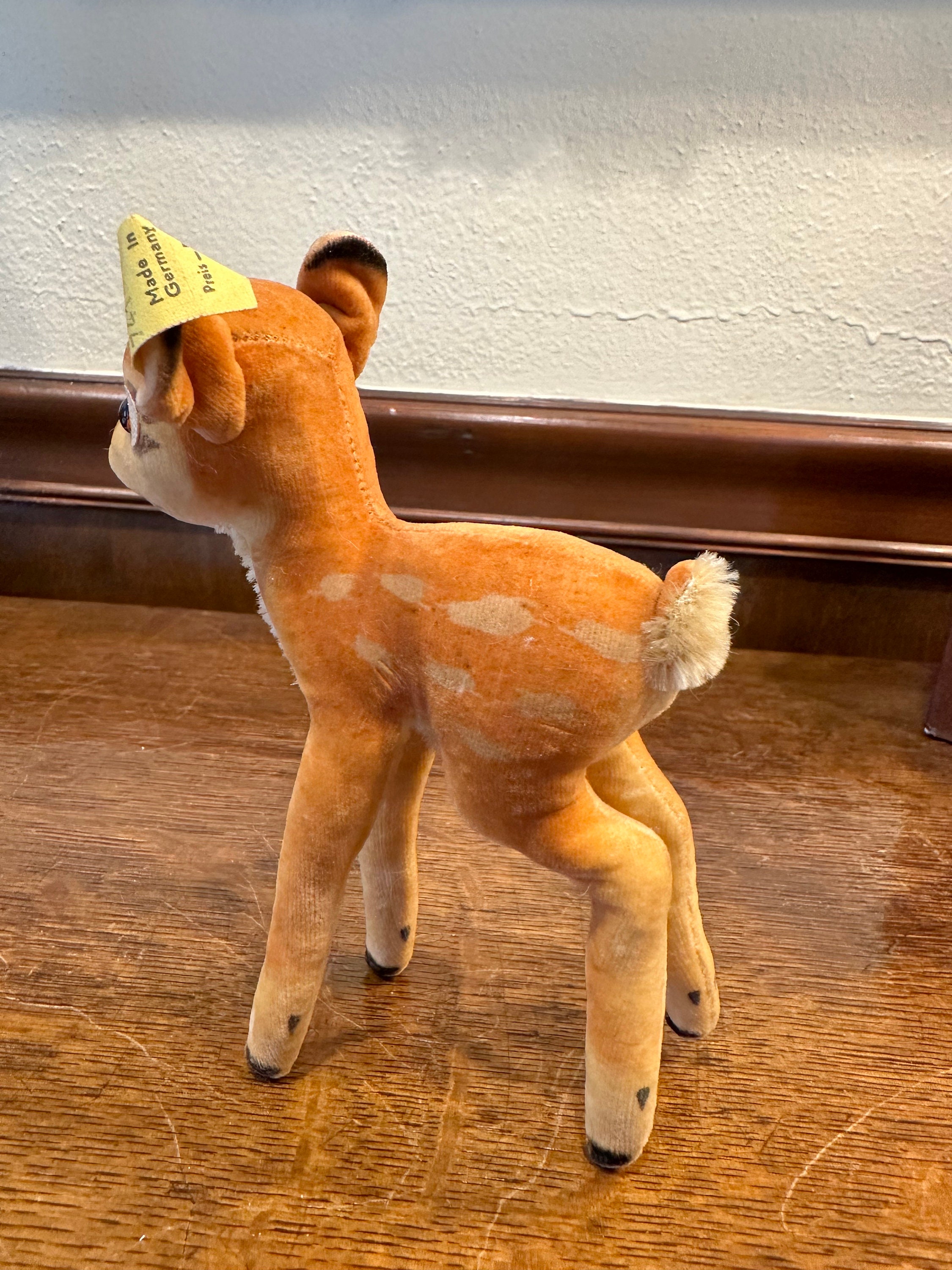 Vintage Steiff Deer Doe Glass Eyes Plush German Vintage Stuffed