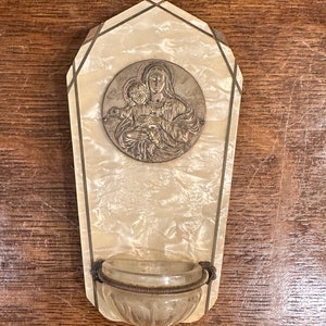 Vintage holy water font