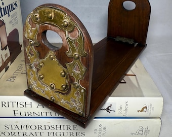 Victorian Walnut Antique Book holder Book Slide Betjemann c 1860