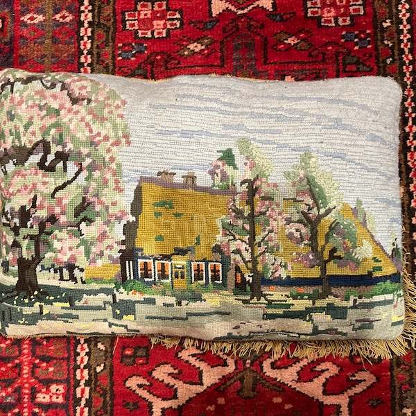 Needlepoint Pillow Etsy