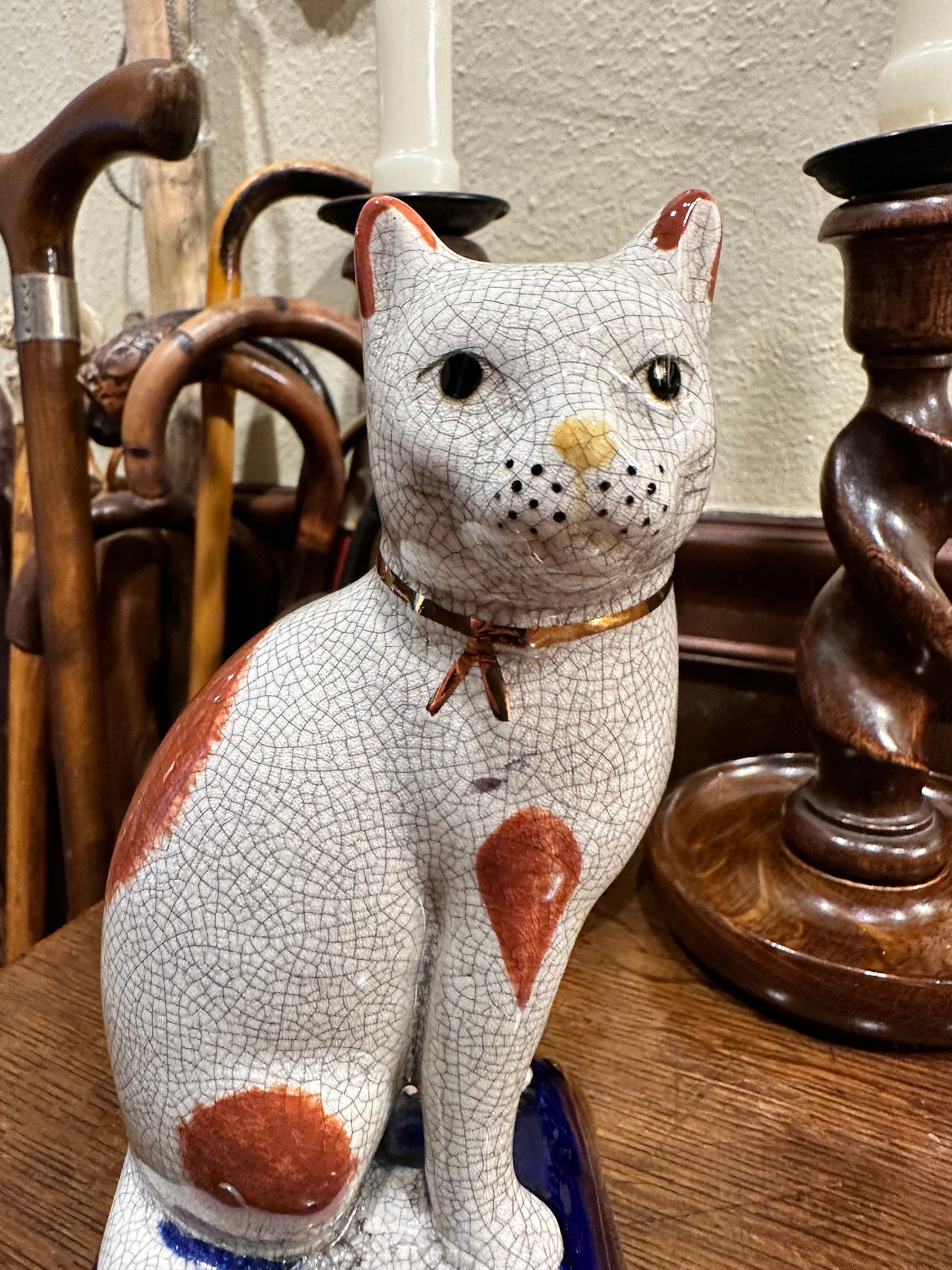 Fitz and Floyd Porcelain Cat Figure - Etsy