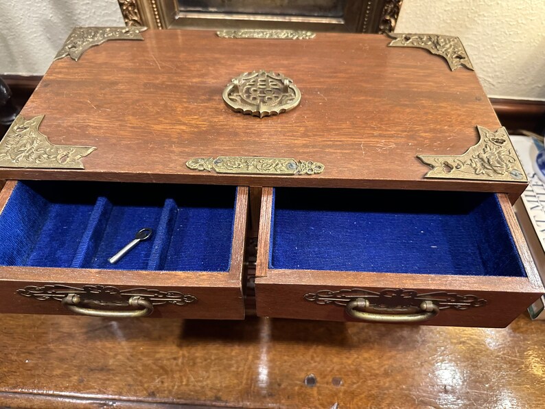 Ornate Jewelry Box With Lock and Key Etsy