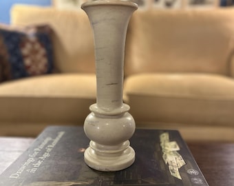 Vintage 1960s White Marble Vase