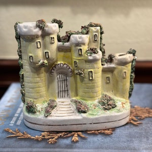 Antique Staffordshire pastille burner house castle