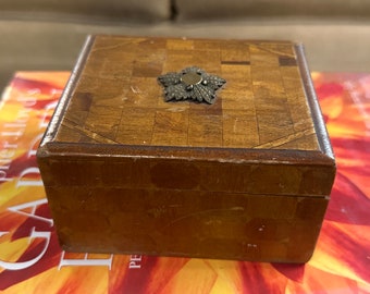 Antique Inlay Wood Box