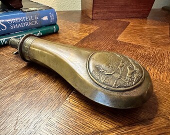 Antique James Dixon & Sons Sheffield Embossed Brass Gunpowder