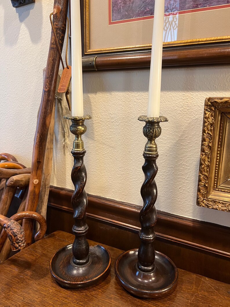 Barley Twist Candlesticks Etsy