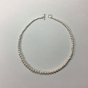 Sterling Silver Bead Necklace - Choose Your Length