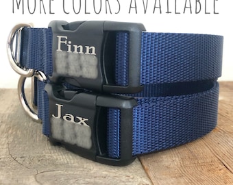 Engraved Dog Collar,Engraved Buckle Dog Collar, Buckle Upgrade, Personalized Dog Collar, Nylon Collar with Personalization, Engraved Collar