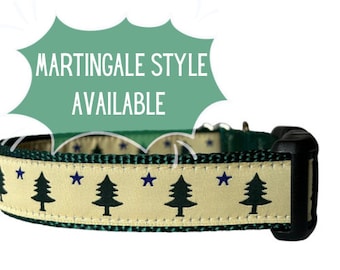 Dog Collar, Maine flag dog collar, Old Maine Flag, Maine Made, Made in Maine