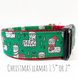 Christmas Dog Collar Sew Fetch, Sew Fetch Dog Collars, Christmas Dogs, Holiday Dog Collars, Christmas Llama