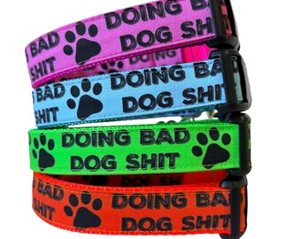 Dog Collar, Curse Words, Naughty Dog Collar, Bad Dog, Funny Dog Collar, Sew Fetch