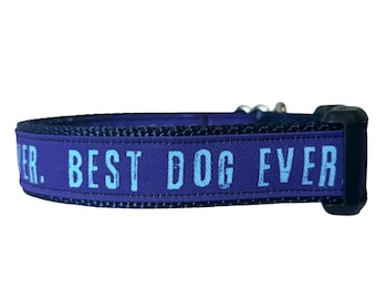 Best Dog Collar, Navy/Purple/Blue
