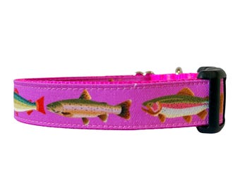 Dog Collar, Trout Dog Collar, Rainbow Trout, Lake, Fishing, Outdoors