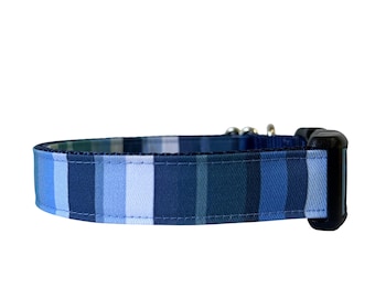 Dog Collar, Blue Stripe Dog Collar
