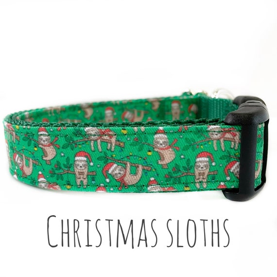 Christmas Dog Collar Sew Fetch Sloth Holiday Christmas Dogs