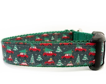 Christmas Dog Collar Sew Fetch, Sew Fetch Dog Collars, Christmas Dogs, Holiday Dog Collars, Christmas Tree on car