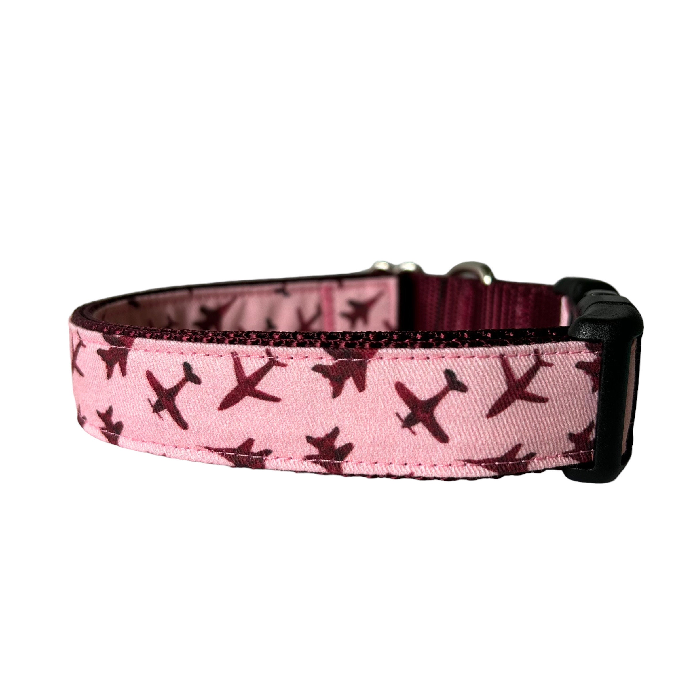 Dog Collar Plane Dog Collar Pink Airplanes Dog Collar 