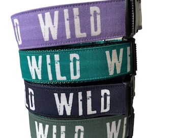 Wild Dog Collar, Colored Nylon, Wild Hiking Collar, Outdoor Collar