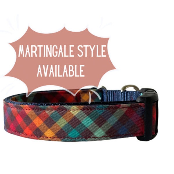 Plaid Dog Collar Etsy