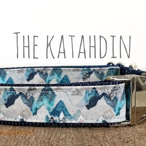 Dog Collar, Hiking, Moutains, navy, outdoors, Plastic Buckle, Metal Buckle, Martingale