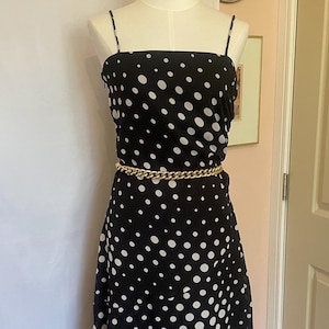 Black & White Polka Dot Party Dress Size Medium