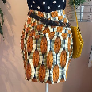 Vintage 1960s Print Mini Skirt: Handmade Retro Mod Style