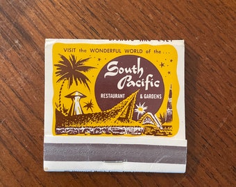 Vintage 1970's South Pacific Restaurant & Gardens, Hallandale, Florida - Collectable Souvenir Matchbook