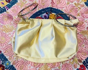 Vintage Gold Lancôme Bracelet Wristlet Handbag Evening Bag