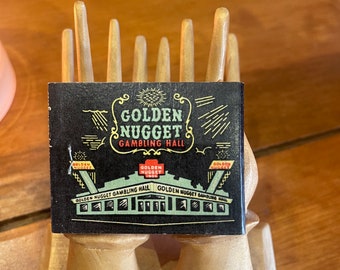 Vintage Golden Nugget Casino - Las Vegas, Nevada Collectable Souvenir Matchbook