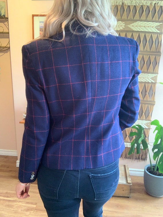 Vintage Navy Blue and Red Alcott \u0026 Andrews Blazer Large | Etsy