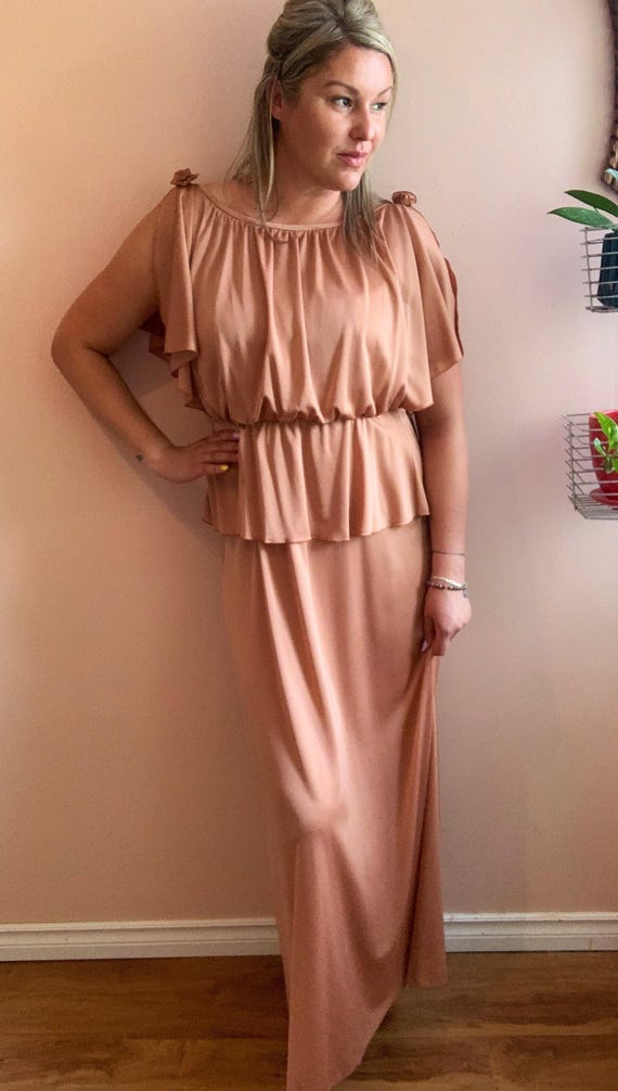 peplum bridesmaid dresses Bardot Peplum Midi Dress main image 0