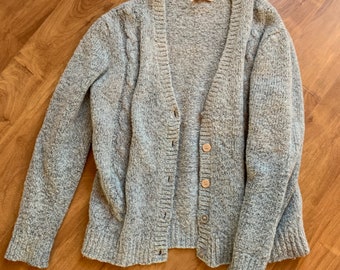 Vintage Gray ‘Eaton’ Knit Cozy Cardigan Size Medium