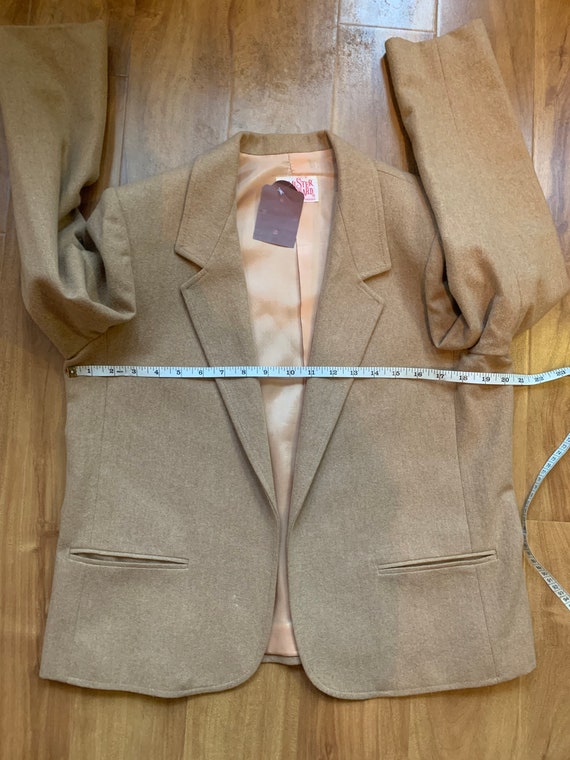 Vintage Mister Leonard Tan Wool No Closure Blazer - image 5