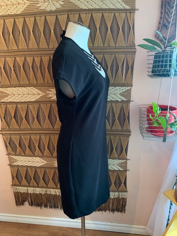 Vintage Algo-ettes Little Black Dress With Embell… - image 2