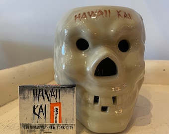 Rare Vintage Hawaii Kai, NYC Collectable Souvenir Skull Mug