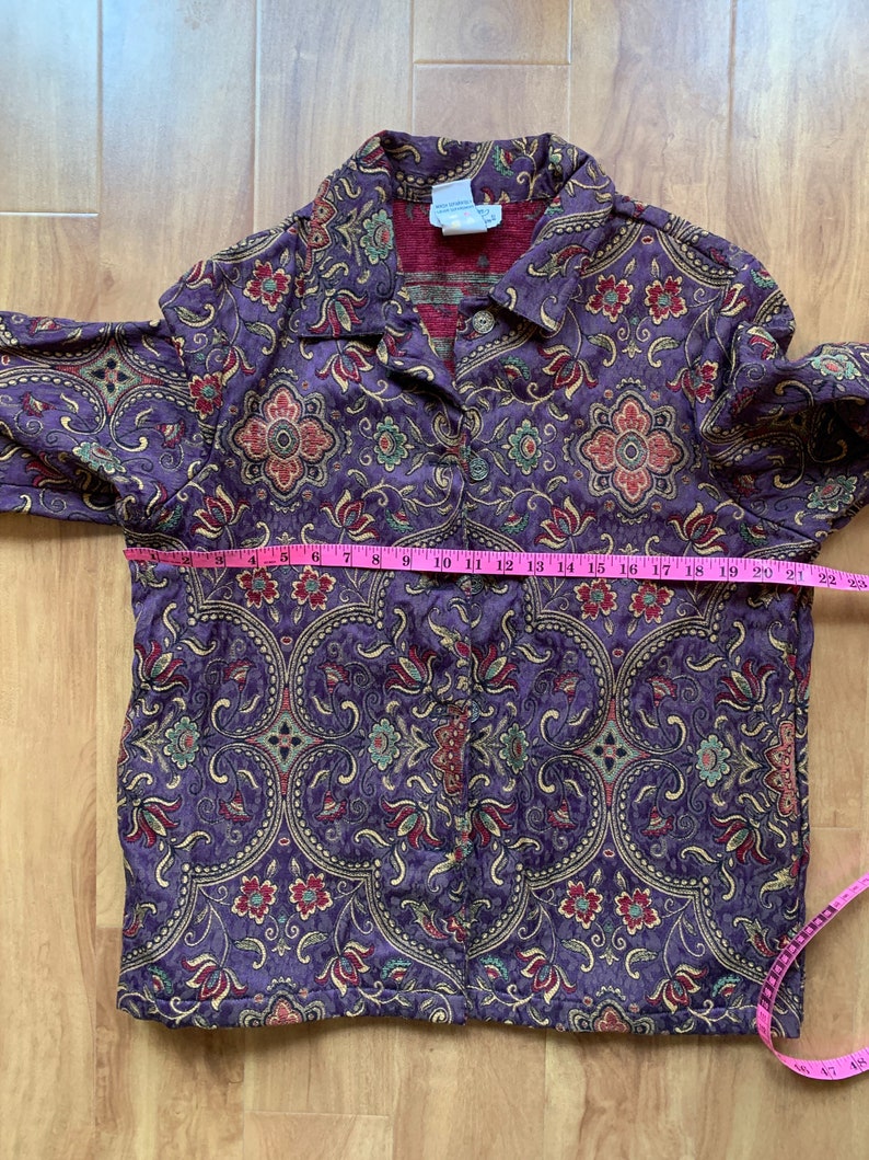 Vintage \u2018Tradition Country Collection\u2019 Purple Paisley Blazer Size 16